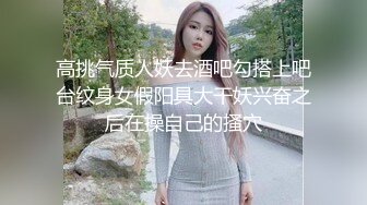 高挑气质人妖去酒吧勾搭上吧台纹身女假阳具大干妖兴奋之后在操自己的搔穴