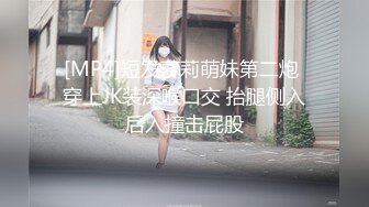 [MP4]短发萝莉萌妹第二炮 穿上JK装深喉口交 抬腿侧入后入撞击屁股