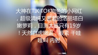 大神在TIK TOK物色的小网红，超级清纯又害羞的洛丽塔白嫩萝莉，目测大概只有19岁！天然白虎嫩逼，很紧 干哇哇叫 内射