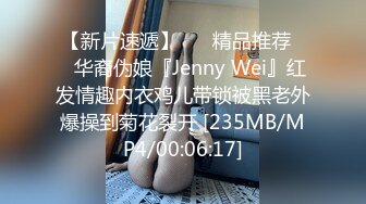 【新片速遞】 ❤️精品推荐❤️华裔伪娘『Jenny Wei』红发情趣内衣鸡儿带锁被黑老外爆操到菊花裂开 [235MB/MP4/00:06:17]