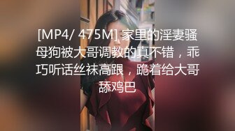 [MP4/ 475M] 家里的淫妻骚母狗被大哥调教的真不错，乖巧听话丝袜高跟，跪着给大哥舔鸡巴