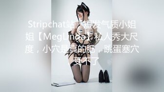 Stripchat站，短发气质小姐姐【MegLinda】私人秀大尺度，小穴是真的肥，跳蛋塞穴，受不了